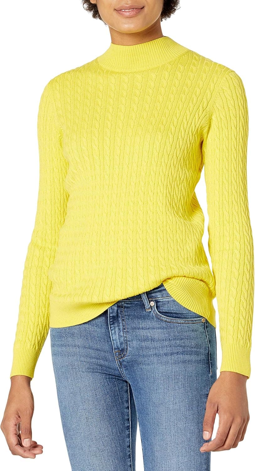 Save on Amazon Essentials Women's Cable Knit Sweater
