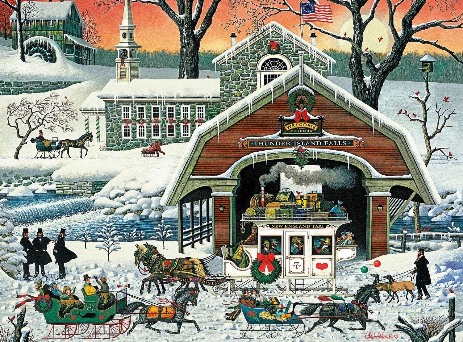 Cozy Christmas Puzzle: Buffalo Games 1000-Piece Jigsaw