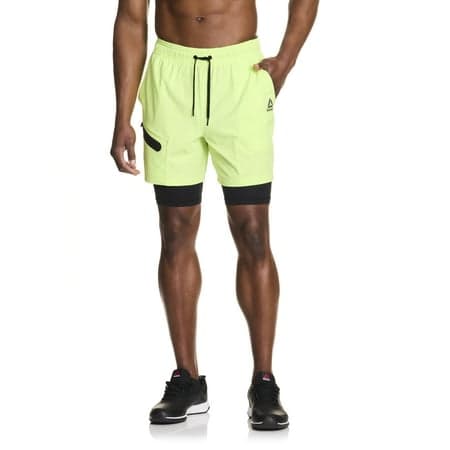 Reebok Men's and Big Men's Power Up 2-in-1 Woven Shorts (6" Inner, 9" Outer Inseam), Sizes XS-3XL
