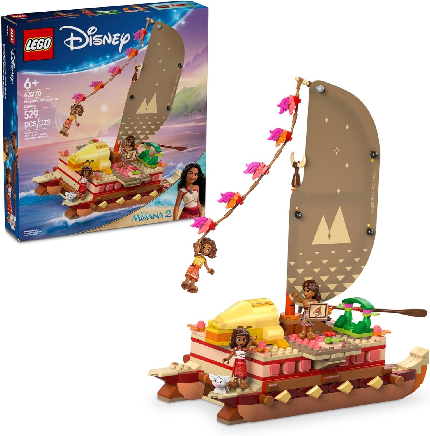 Sail Away on Moana's Adventure Canoe - LEGO Disney Playset