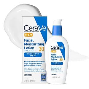 3-Oz CeraVe AM w/ SPF 30 or PM Facial Moisturizing Lotion $11.25 w/ Subscribe & Save