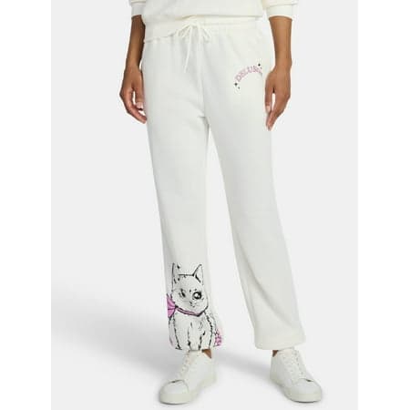 Delusions Consume Me Women's Graphic Fleece Joggers, 30'' Inseam, Sizes XXS-XXL