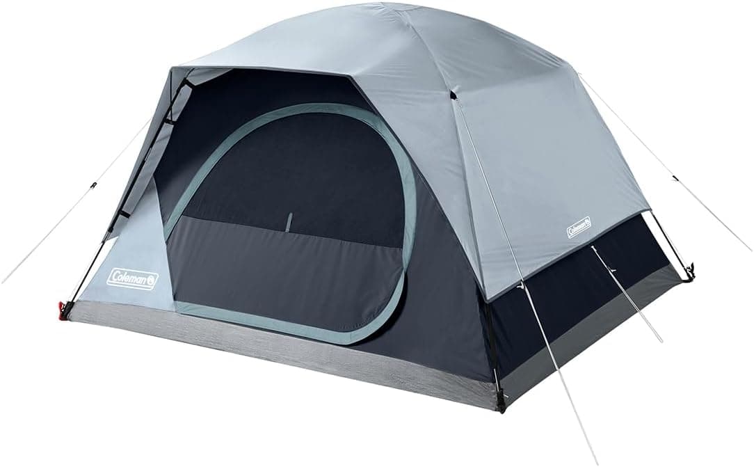 Weatherproof 4-Person Tent with Overhead Lighting