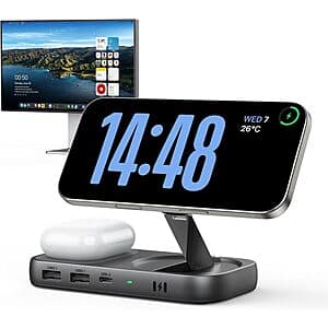 USB-C Hub with Wireless Charging for MacBook at $18