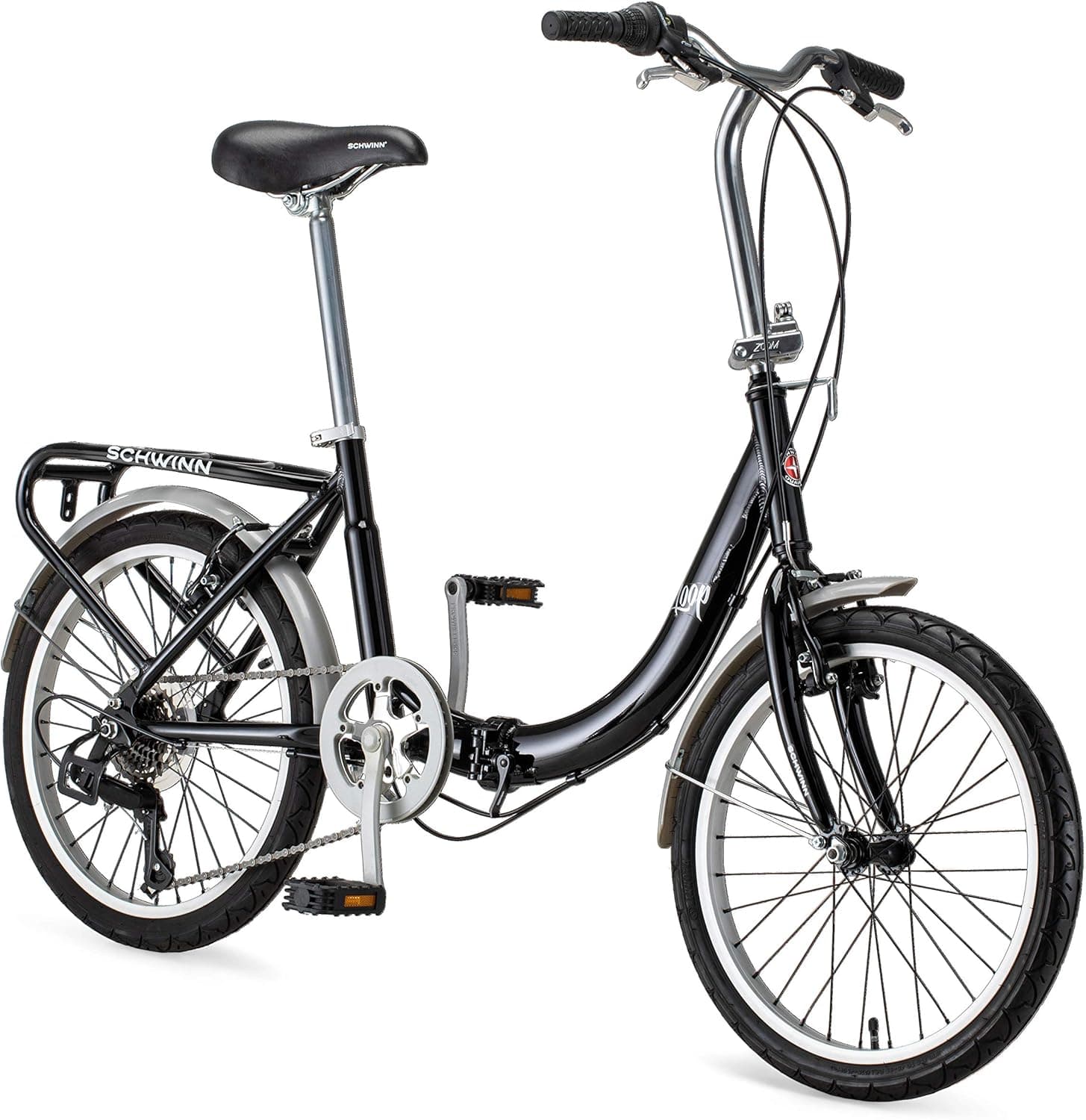 Schwinn Loop Folding Bike - Lightweight, 7-Speed Commuter