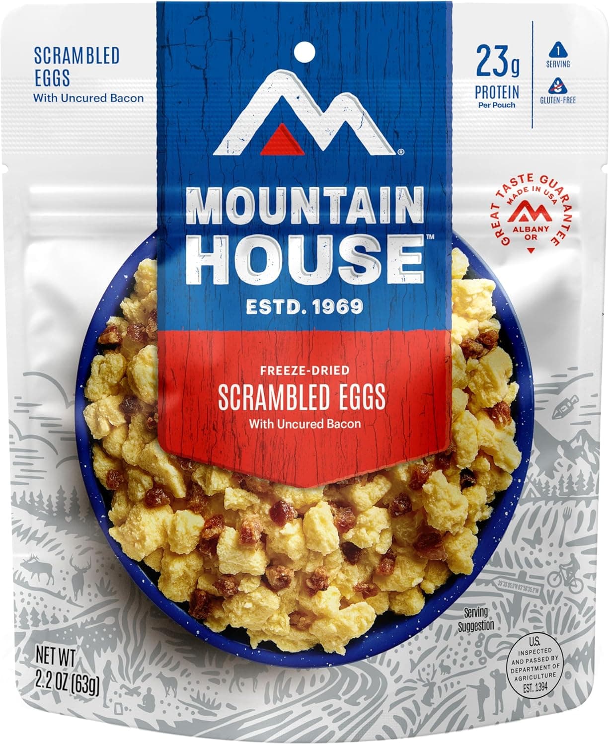 Hearty Freeze-Dried Backpacking Breakfast: Mountain House Scrambled Eggs with Bacon