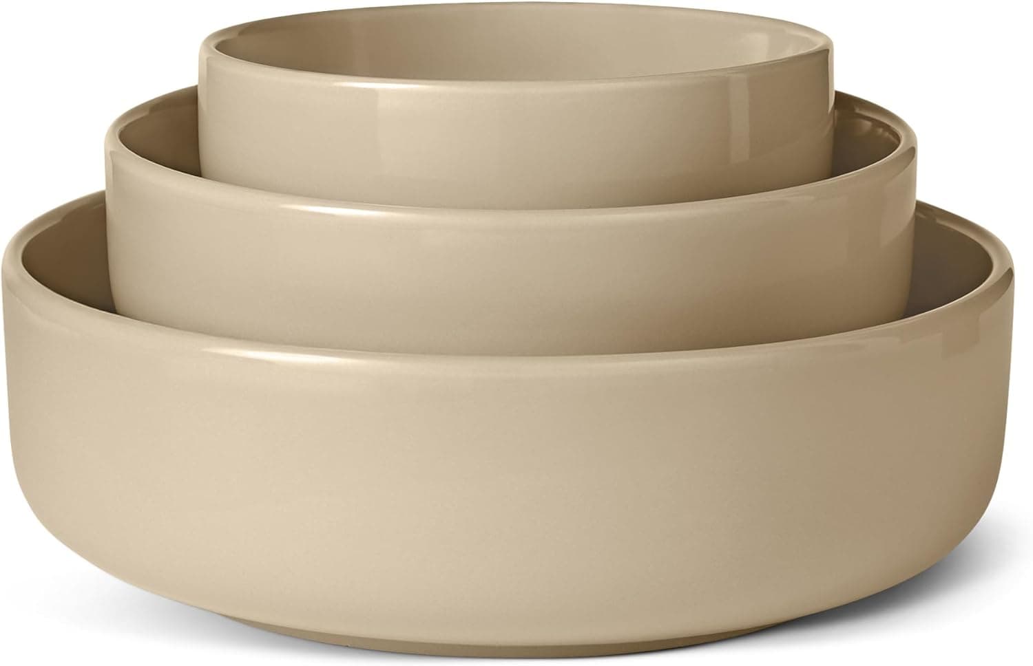 Space-Saving Stoneware Serving Bowls by Amazon Basics