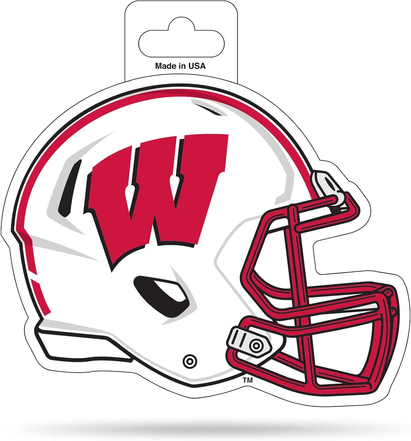 Rico Industries NCAA Wisconsin Badgers 4.75" x 5" Shape Cut Helmet Decal