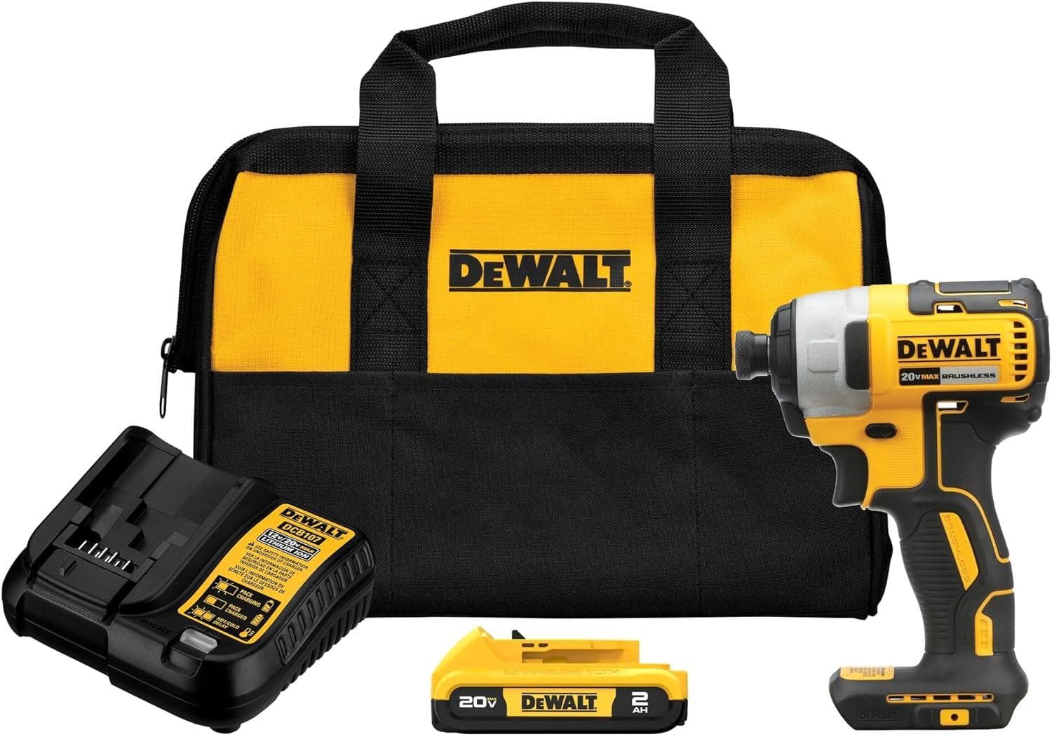 Powerful DeWalt 20V MAX Impact Driver Bundle on Amazon