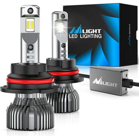 Nilight 9007 LED Headlight Bulbs 9007/HB5 Hi/Lo Beam LED Headlight Bulb 6500k 9007 LED Bulb Cool White IP67
