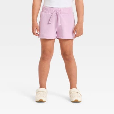 Toddler Girls' French Terry Shorts - Cat & Jack™ Purple 12M