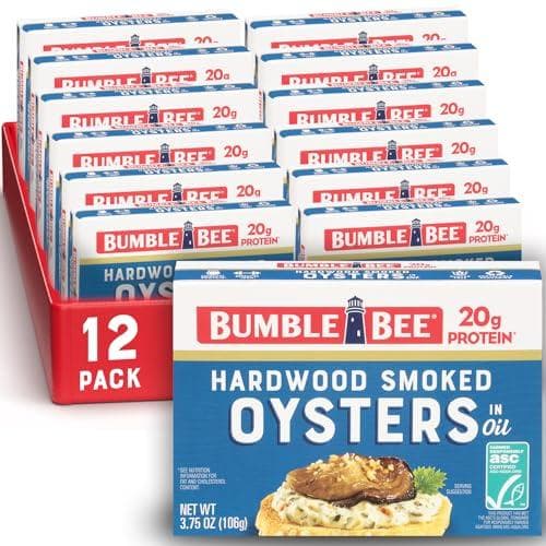 Savory Canned Oysters: Bumble Bee Hardwood Smoked (41% off)