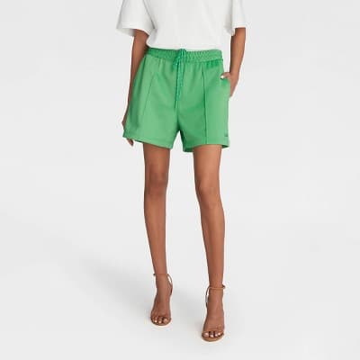 KBB by KAHLANA Women's Mid-Rise 'The Track Shorts' - Green XL