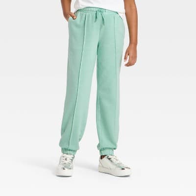 Girls' French Terry Jogger Pants - Cat & Jack™ Mint Green XXL