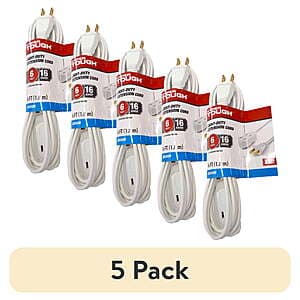 5-Pack of 6' Hyper Tough Indoor Extension Cords for $8.95 at Walmart