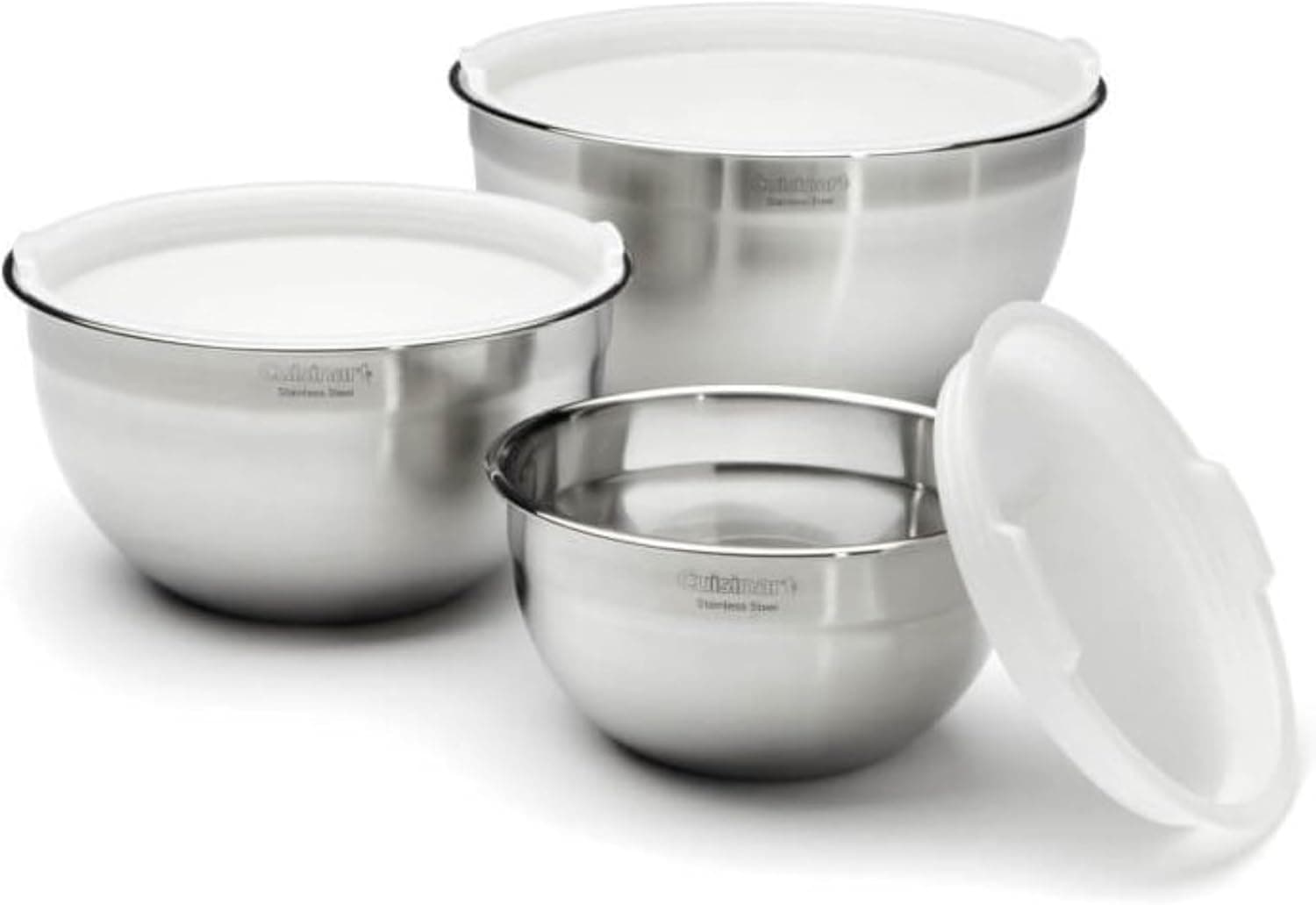 Cuisinart Mixing Bowl Set - 3 Stainless Steel Bowls for Baking