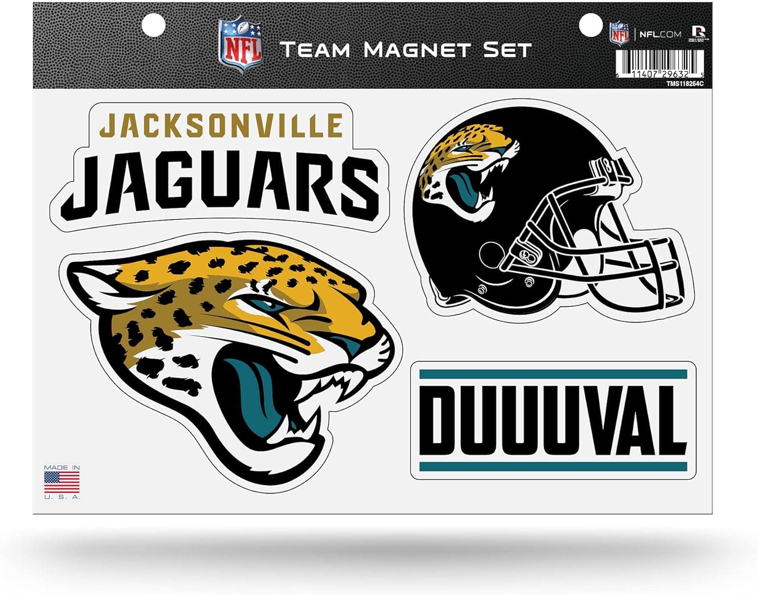 Officially Licensed NFL Team Magnets for Jacksonville Jaguars