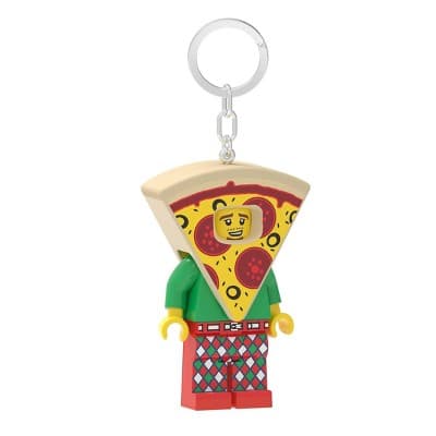 LEGO Minifigures Keychain Light - Pizza Guy: ABS Acrylonitrile Butadiene Styrene Mini Figure with Battery