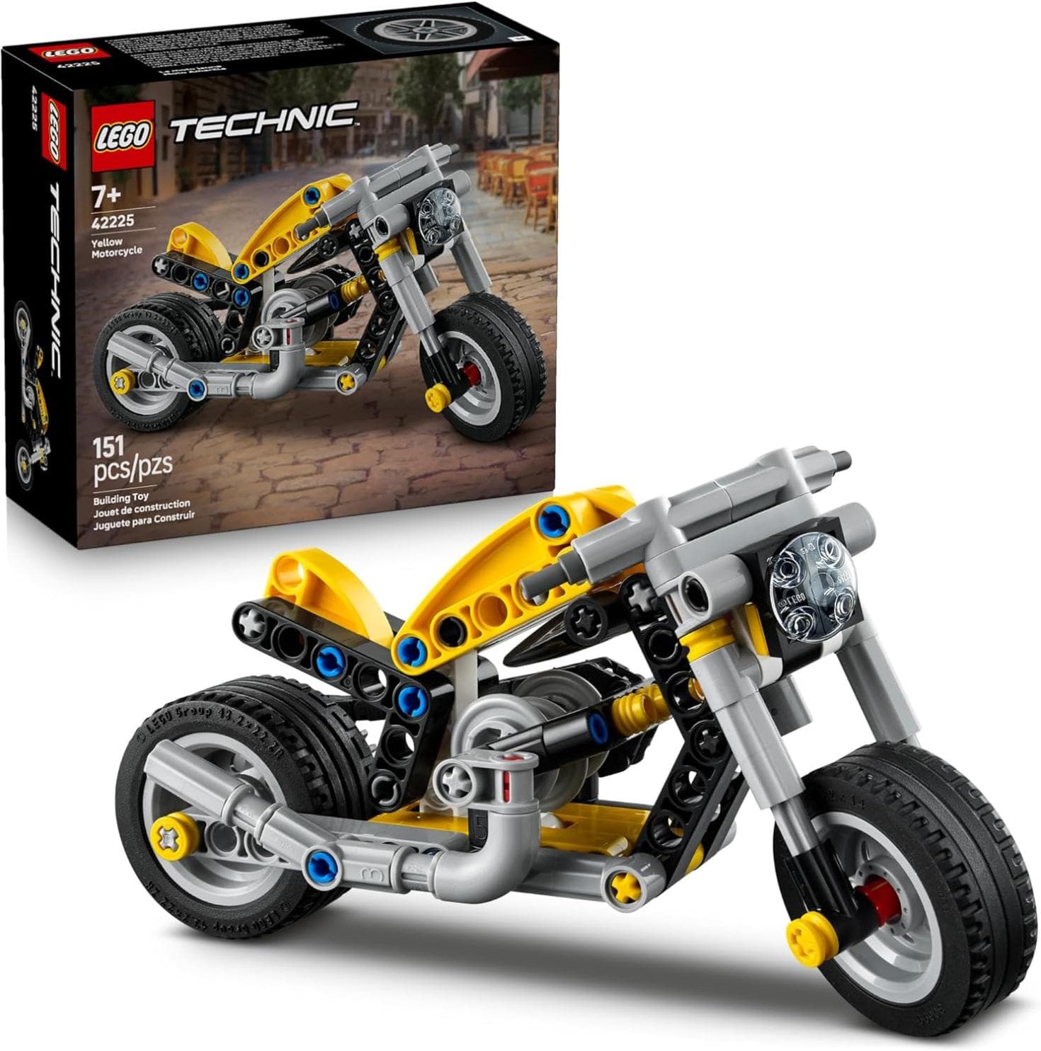 151-Piece LEGO Technic Yellow Motorcycle Amazon