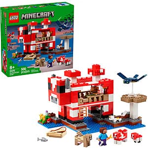 Build Your Own Minecraft Mooshroom House with 500 LEGO Pieces