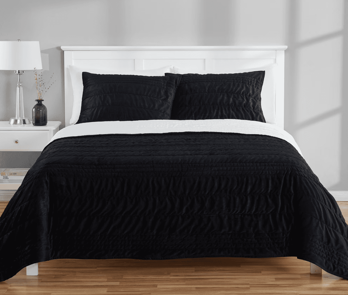Luxurious Mainstays King Velvet Quilt at Walmart