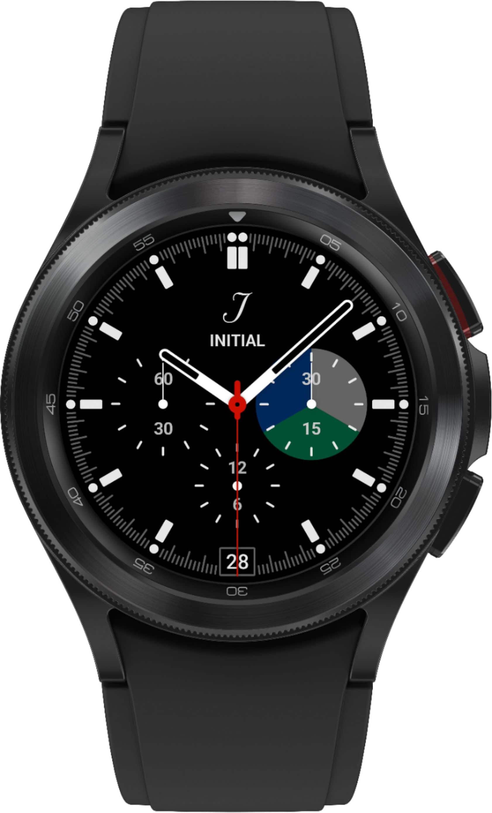 Samsung - Geek Squad Certified Refurbished Galaxy Watch4 Classic Stainless Steel Smartwatch 42mm BT - Black - (2021)