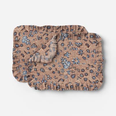 2pk Block Print Ruffle Placemats - Threshold™