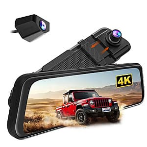 10" WOLFBOX M40 4K Front & 1080p Rear Dash Cam: M40 $80, M40 Lite $64