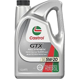 Save on Castrol GTX Synthetic Motor Oil (5W-20) 5-Qt