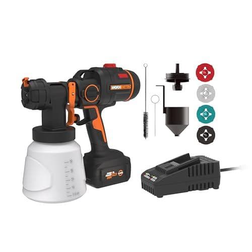 WORX Nitro 20V Cordless HVLP Paint Sprayer w/ 4.0Ah Battery, Charger Amazon