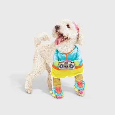 Halloween Retro Skater Dog Frontal Costume with Boombox Toy - Hyde and EEK! Boutique™ M
