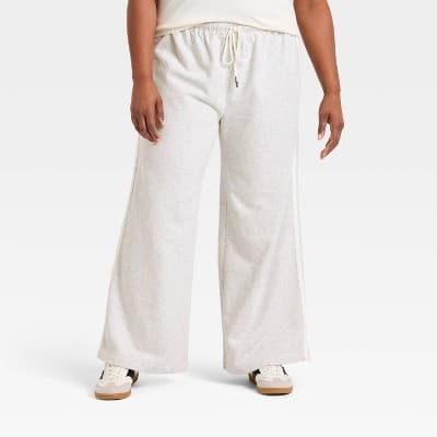 Women's Mid-Rise Straight Leg Track Sweatpants - Universal Thread™ Heather Gray XXL