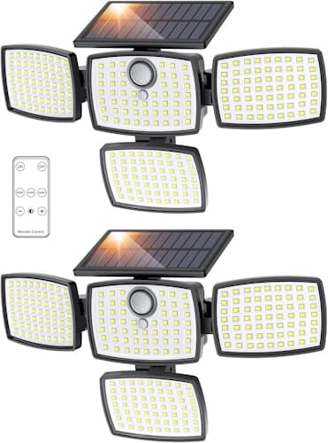 Onforu 3-Head Solar Security Light 2-Pack