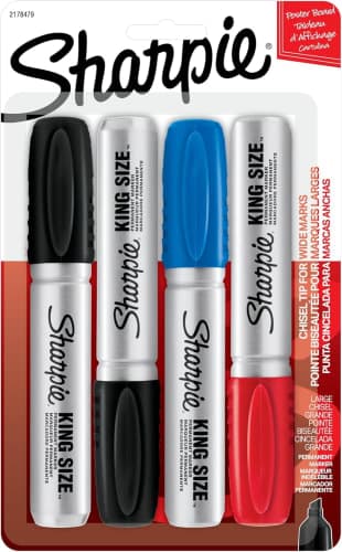 Sharpie King Size Permanent Markers 4-Pack