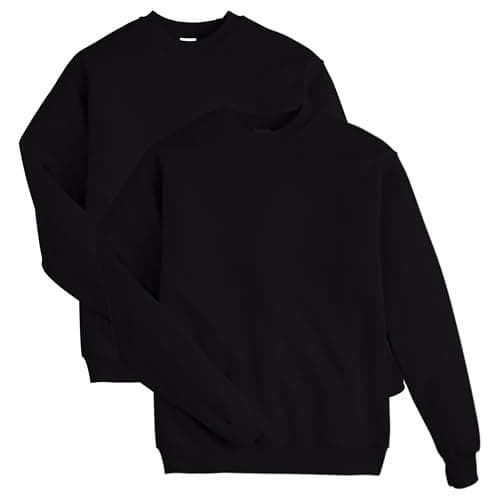 2-Pack Hanes EcoSmart Fleece Pullover Crewneck Men's Sweatshirt Amazon