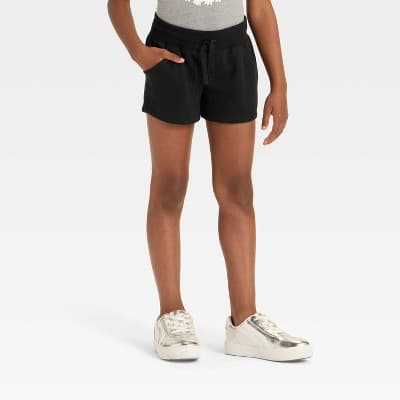Girls' Fleece Shorts - Cat & Jack™ Black M