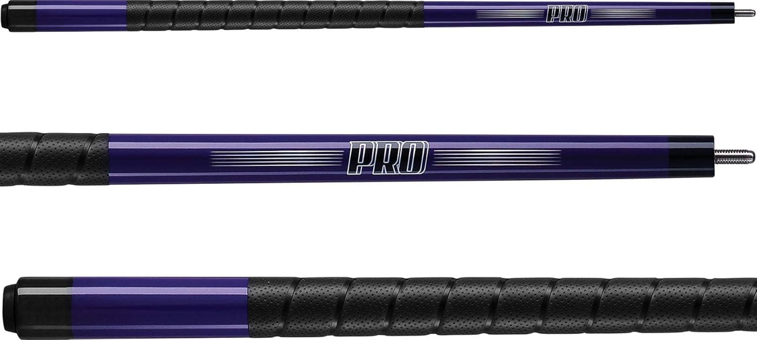 Viper Revolution Sure Grip Pro 58 Inch 2 Piece Pool Cue Stick for Adults, Maple Wood Billiard Cue with Rubber Wrap and Le Pro Leather Tip, 19 oz Purple