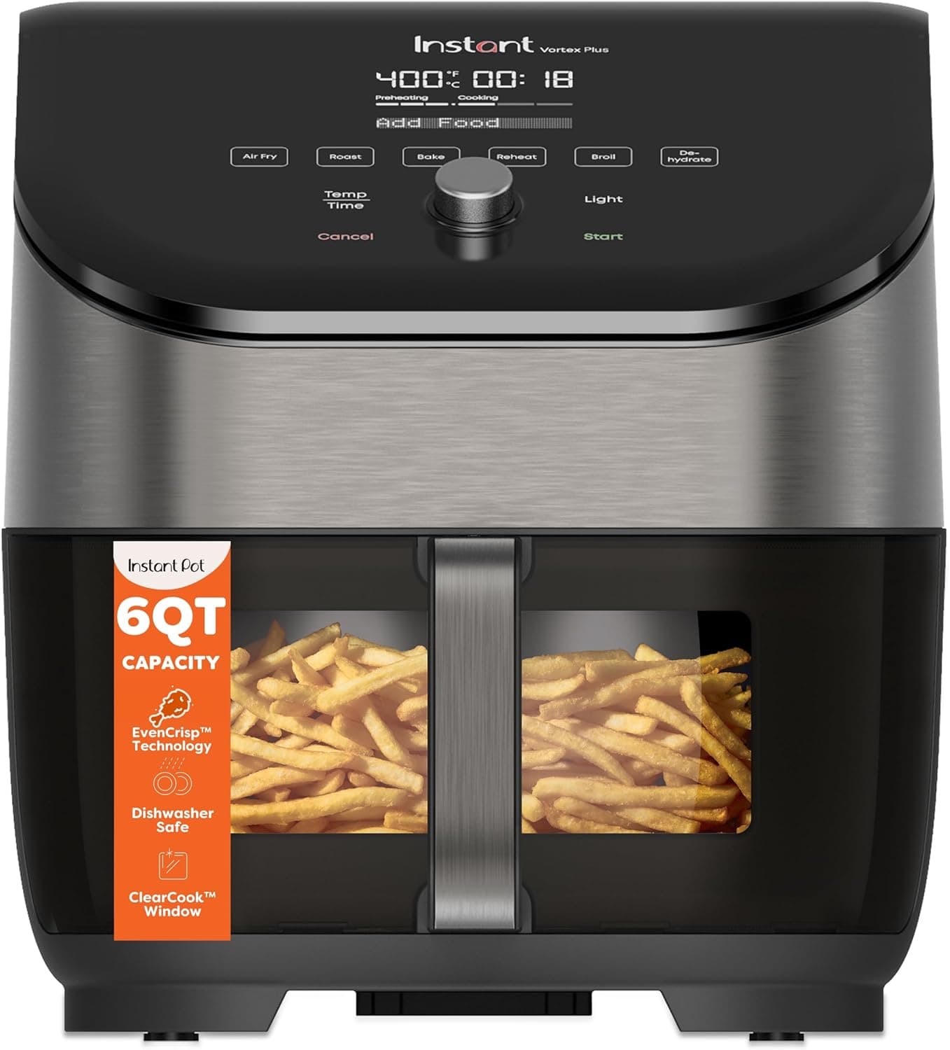 Instant Pot Vortex Plus 6QT Air Fryer - Crisps, Roasts, Bakes & More