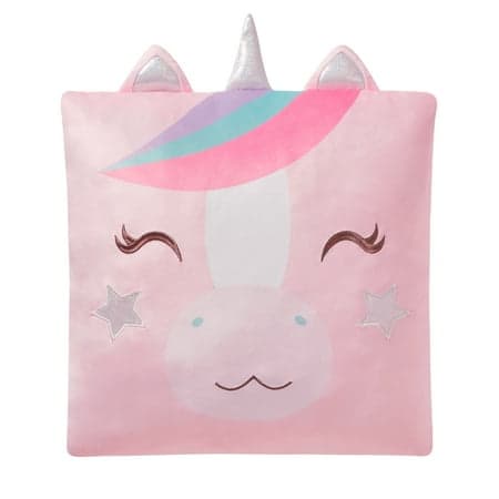 Your Zone Unicorn Snuggly Pillow, 18" x 18", Multicolor, Decorative