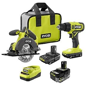 Ryobi 18V Cordless Drill/Saw Kit with Batteries & Charger for $164 + Free Shipping