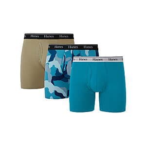 Hanes Men's 3-Pack Stretchy Boxer Briefs - Comfortable Everyday Essentials