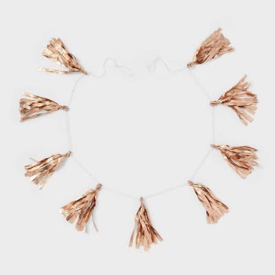 Rose Gold Metallic Tassel Garland - Spritz™