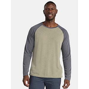 George Men's Raglan Long Sleeve Tee (Various Sizes & Colors) from $4.90