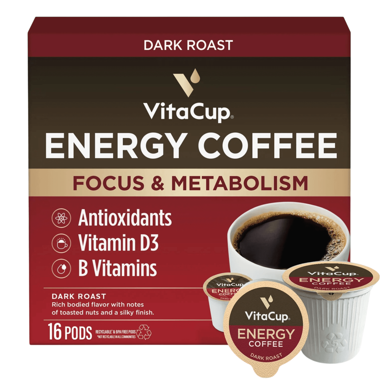 Save 47% on 16ct Vitamin Coffee Pods