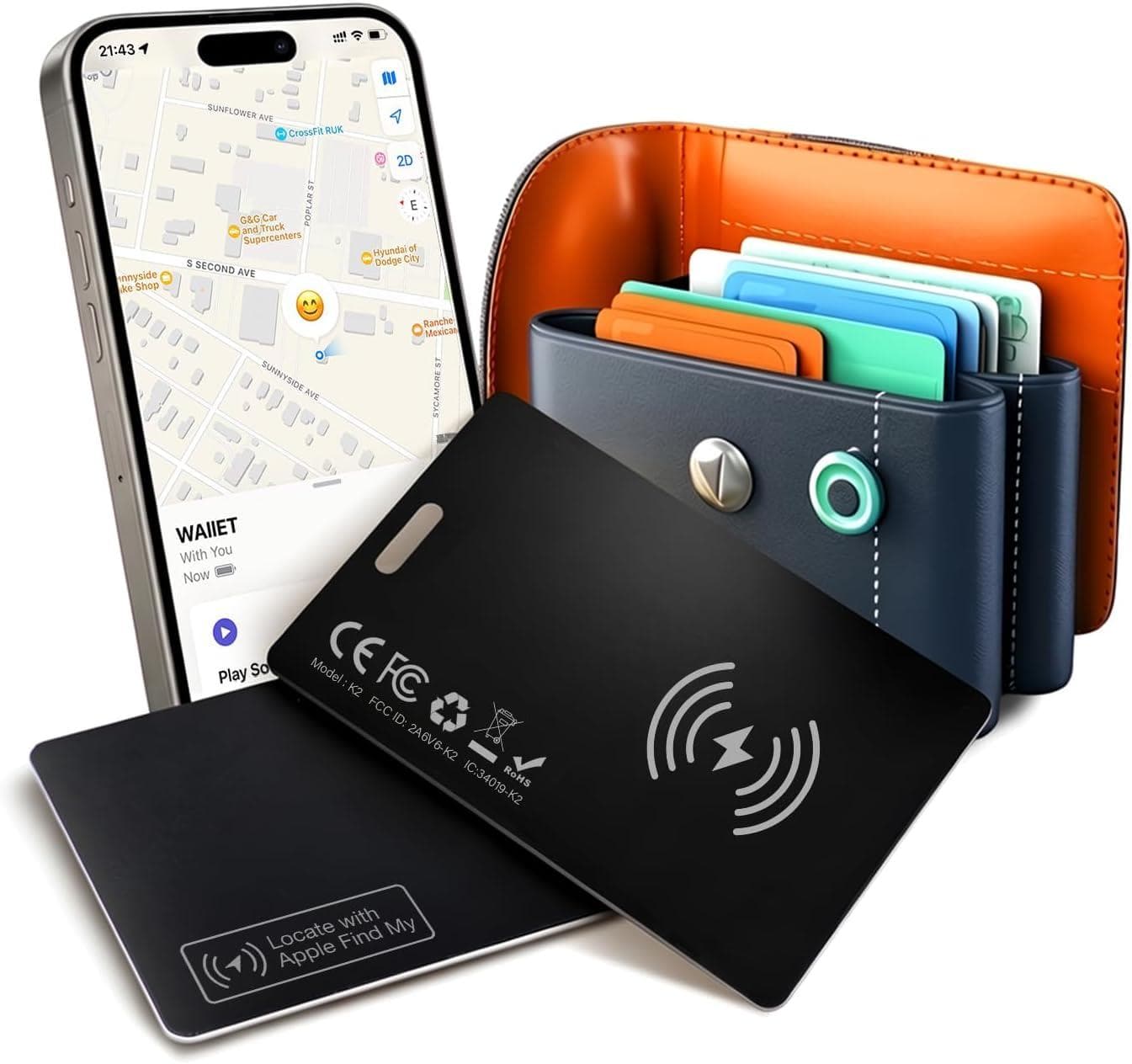 Amazon Bialeire Ultra-Thin Credit Card Size Wallet Tracker Card (Apple Find My) (38% off)