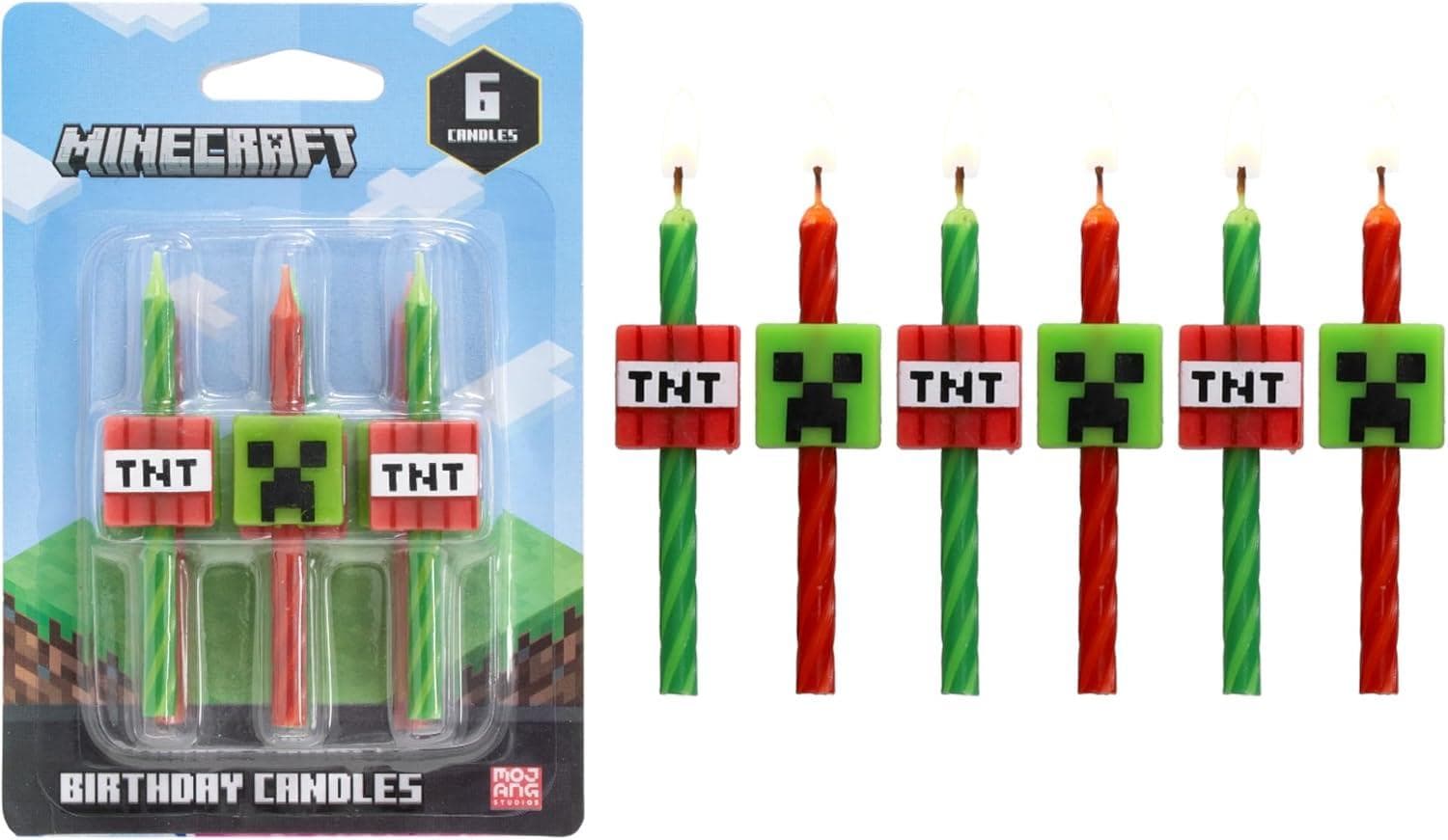 50% Off Minecraft Birthday Cake Candles on Amazon