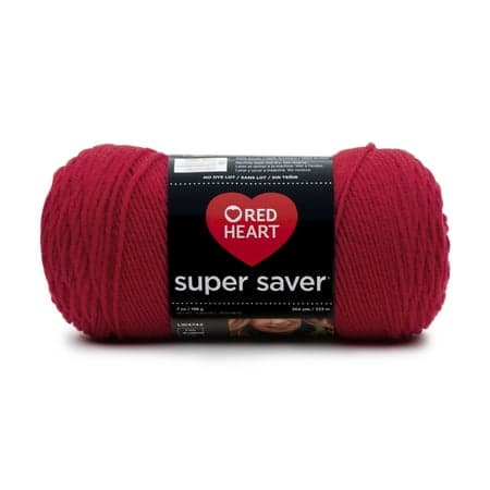 Red Heart® Super Saver® 4 Medium Acrylic Yarn, Cherry Red 7oz/198g, 364 Yards