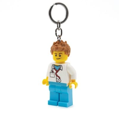 LEGO City Keychain Light - Male Doctor: ABS Mini Figure with Batteries