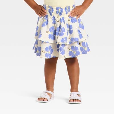 Grayson Mini Toddler Girls' Floral Skirts - Blue 2T