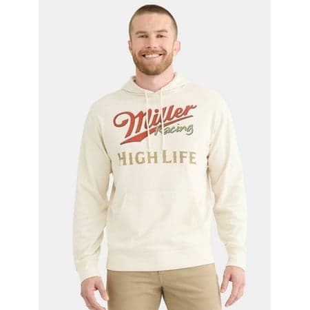 Miller High Life Men's and Big Men's Graphic Hoodie Sweatshirt, Sizes XS-3XL